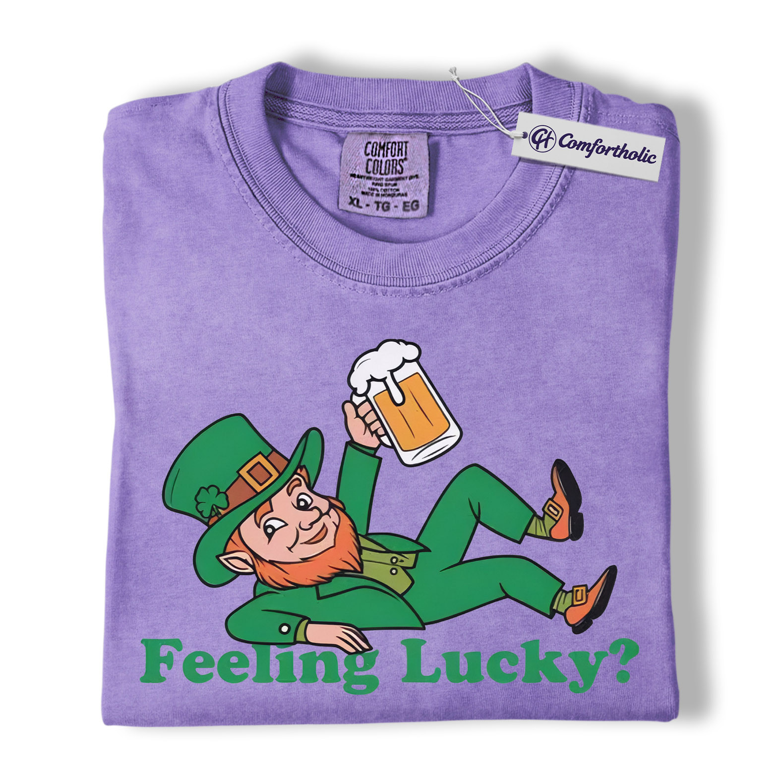 St Patrick’s Day Shirt, Feeling Lucky Leprechaun Beer Graphic Tee, Irish Lucky T-Shirt for Men & Women, Funny St Paddy’s Day Party Gift, Comfort Colors Shirt - Image 20
