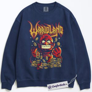 Alternative view of Wario Land Super Mario Sweatshirt, Game Graphic Pullover, Comfort Colors Sweatshirt