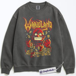 Wario Land Super Mario Sweatshirt, Game Graphic Pullover, Comfort Colors Sweatshirt
