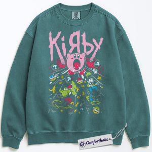 Alternative view of Kirby Sweatshirt, Game Graphic Pullover, Comfort Colors Sweatshirt