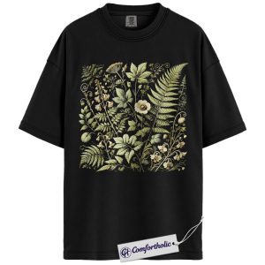 Botanical Fern Shirt, Vintage Wildflower Graphic Tee, Cottagecore Nature Lover T-Shirt, Gift for Gardeners, Comfort Colors Shirt