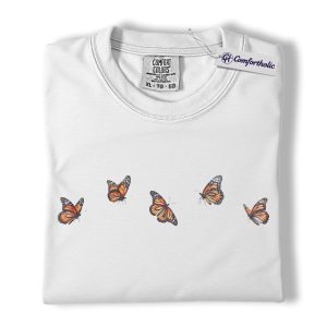 Alternative view of Monarch Butterfly Shirt, Minimalist Nature Graphic Tee, Boho Insect Lover T-Shirt, Cute Gift for Women, Comfort Colors Shirt