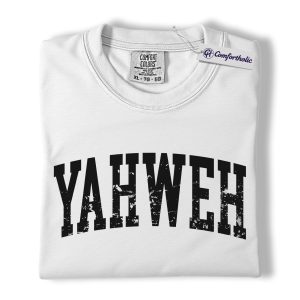 Alternative view of Yahweh Shirt, Vintage Christian Graphic Tee, Jesus Faith Bible Verse T-Shirt, Christian Gift for Men & Women, Comfort Colors Shirt