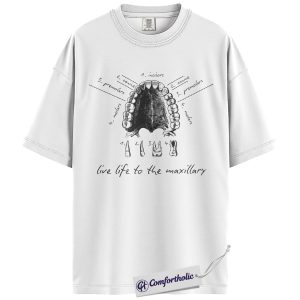 Alternative view of Funny Dentist Shirt, Vintage Dental Anatomy Graphic Tee, Dental Student & Hygienist T-Shirt, Gift for Dentist Graduation, Comfort Colors Shirt