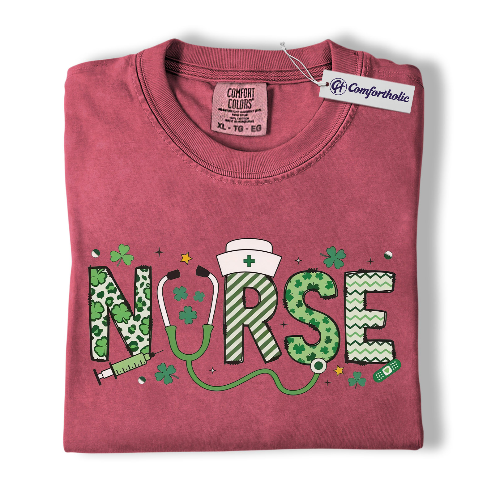 St Patrick’s Day Nurse Shirt, Lucky Shamrock Graphic Tee, RN Nursing T-Shirt, St Patrick’s Day Gift for Nurses, Comfort Colors Shirt - Image 18