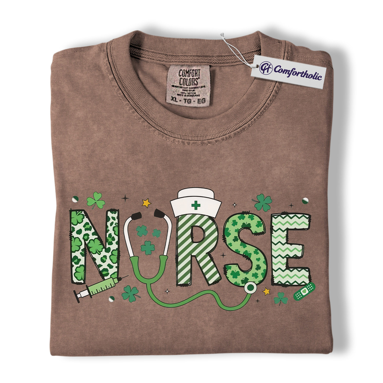 St Patrick’s Day Nurse Shirt, Lucky Shamrock Graphic Tee, RN Nursing T-Shirt, St Patrick’s Day Gift for Nurses, Comfort Colors Shirt - Image 19