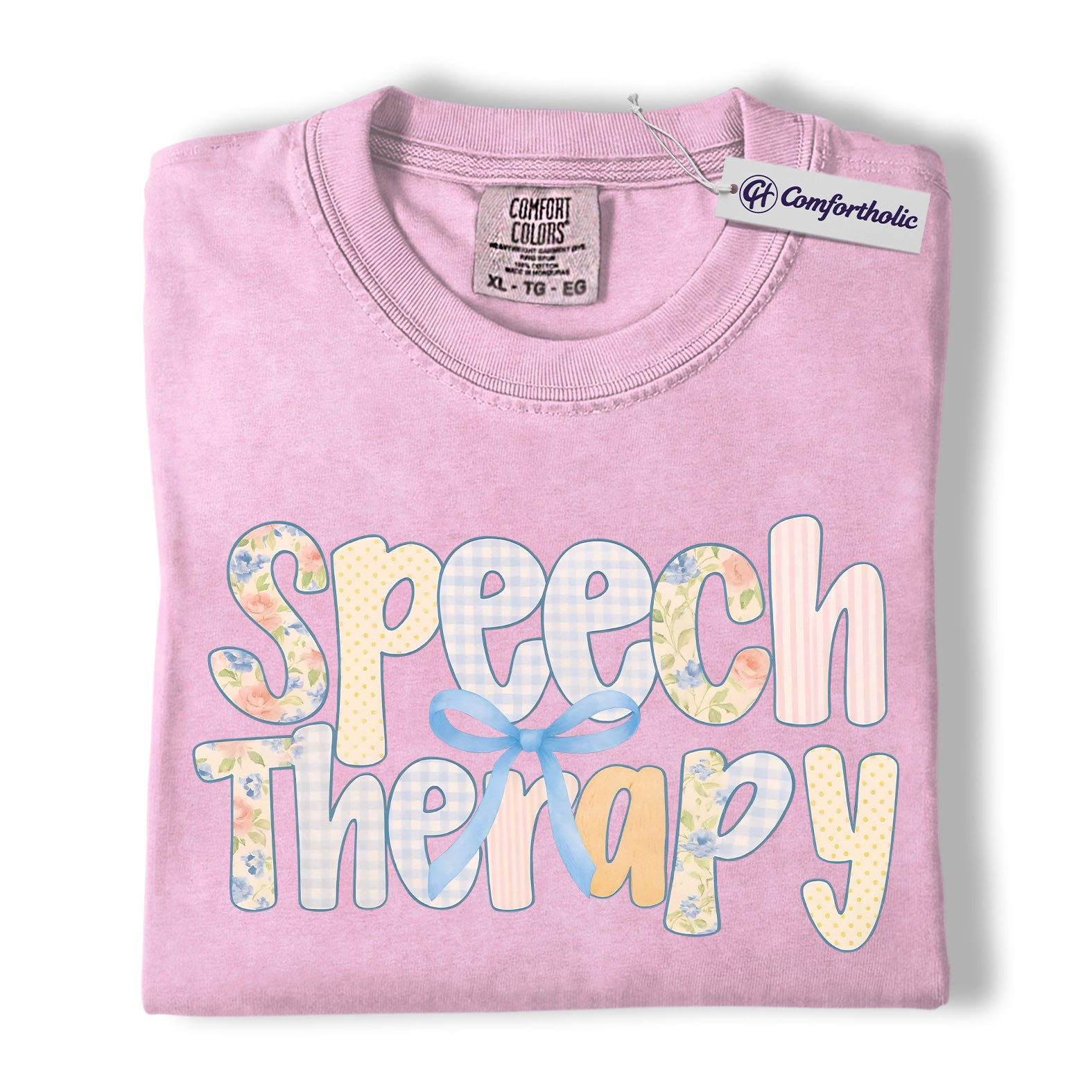 Speech Therapy Shirt, Cute Pastel Coquette Graphic Tee, SLP Appreciation T-Shirt, Gift for Speech Therapist & SLP Teachers, Comfort Colors Shirt - Image 9