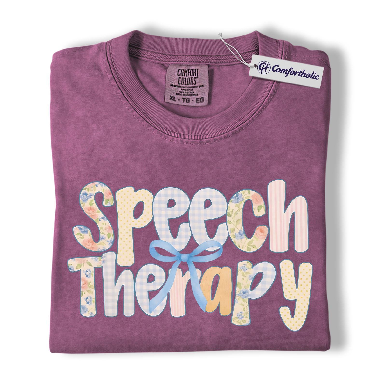 Speech Therapy Shirt, Cute Pastel Coquette Graphic Tee, SLP Appreciation T-Shirt, Gift for Speech Therapist & SLP Teachers, Comfort Colors Shirt