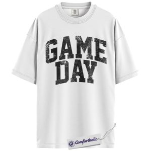 Alternative view of Game Day Shirt, Vintage Sports Lettering Graphic Tee, Football Fan Tailgate T-Shirt, Game Day Gift for Men & Women, Comfort Colors Shirt