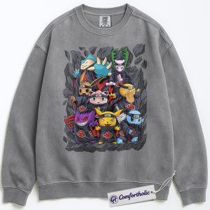 PKM Sweatshirt, Anime Graphic Pullover, Comfort Colors Sweatshirt