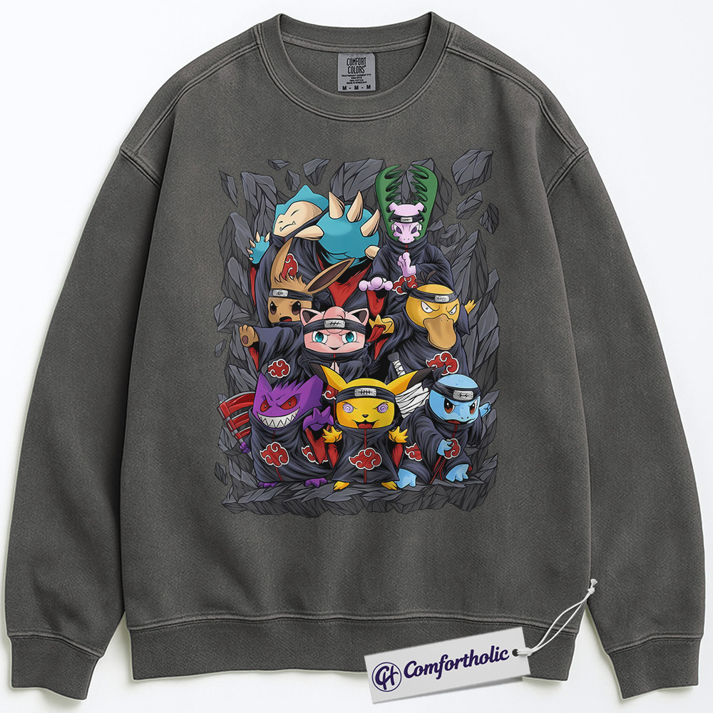 PKM Sweatshirt, Anime Graphic Pullover, Comfort Colors Sweatshirt - Image 3