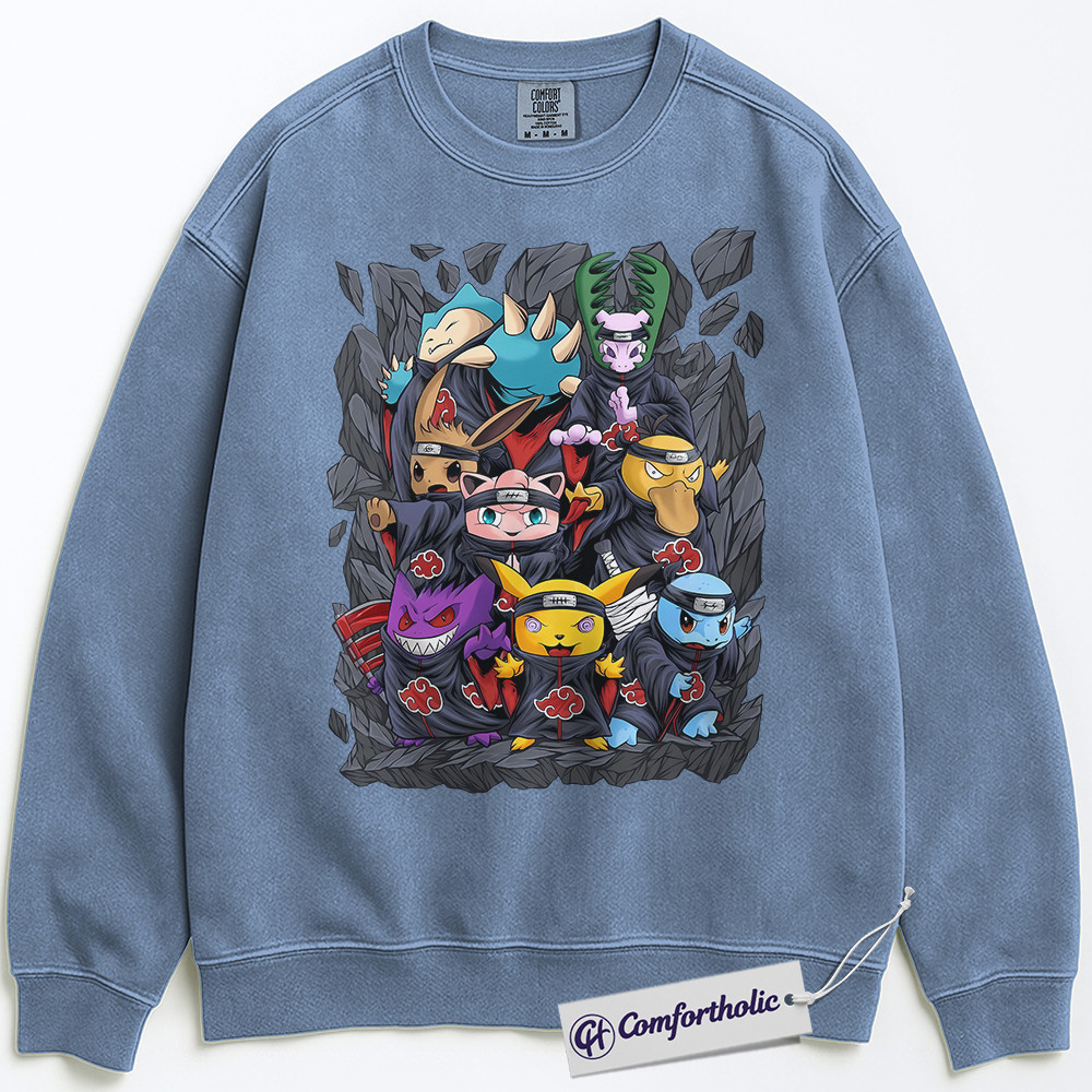 PKM Sweatshirt, Anime Graphic Pullover, Comfort Colors Sweatshirt - Image 5