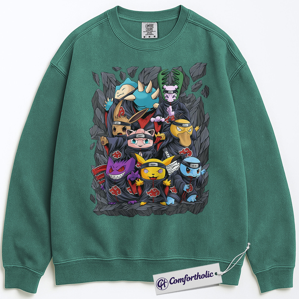 PKM Sweatshirt, Anime Graphic Pullover, Comfort Colors Sweatshirt - Image 6
