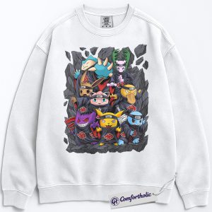 Alternative view of PKM Sweatshirt, Anime Graphic Pullover, Comfort Colors Sweatshirt