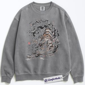 Alternative view of Arcanine Sweatshirt, PKM Sweatshirt, Anime Graphic Pullover, Comfort Colors Sweatshirt