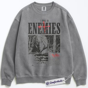 Alternative view of Thorfinn Sweatshirt, Vinland Saga Sweatshirt, Anime Graphic Pullover, Comfort Colors Sweatshirt