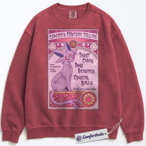 Espeon Sweatshirt, PKM Sweatshirt, Anime Graphic Pullover, Comfort Colors Sweatshirt