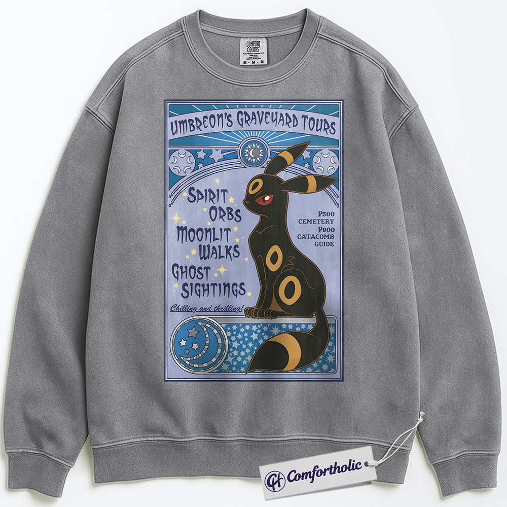 Umbreon Sweatshirt, PKM Sweatshirt, Anime Graphic Pullover, Comfort Colors Sweatshirt - Image 3
