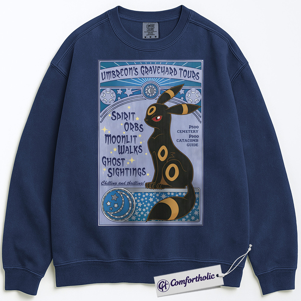 Umbreon Sweatshirt, PKM Sweatshirt, Anime Graphic Pullover, Comfort Colors Sweatshirt - Image 5
