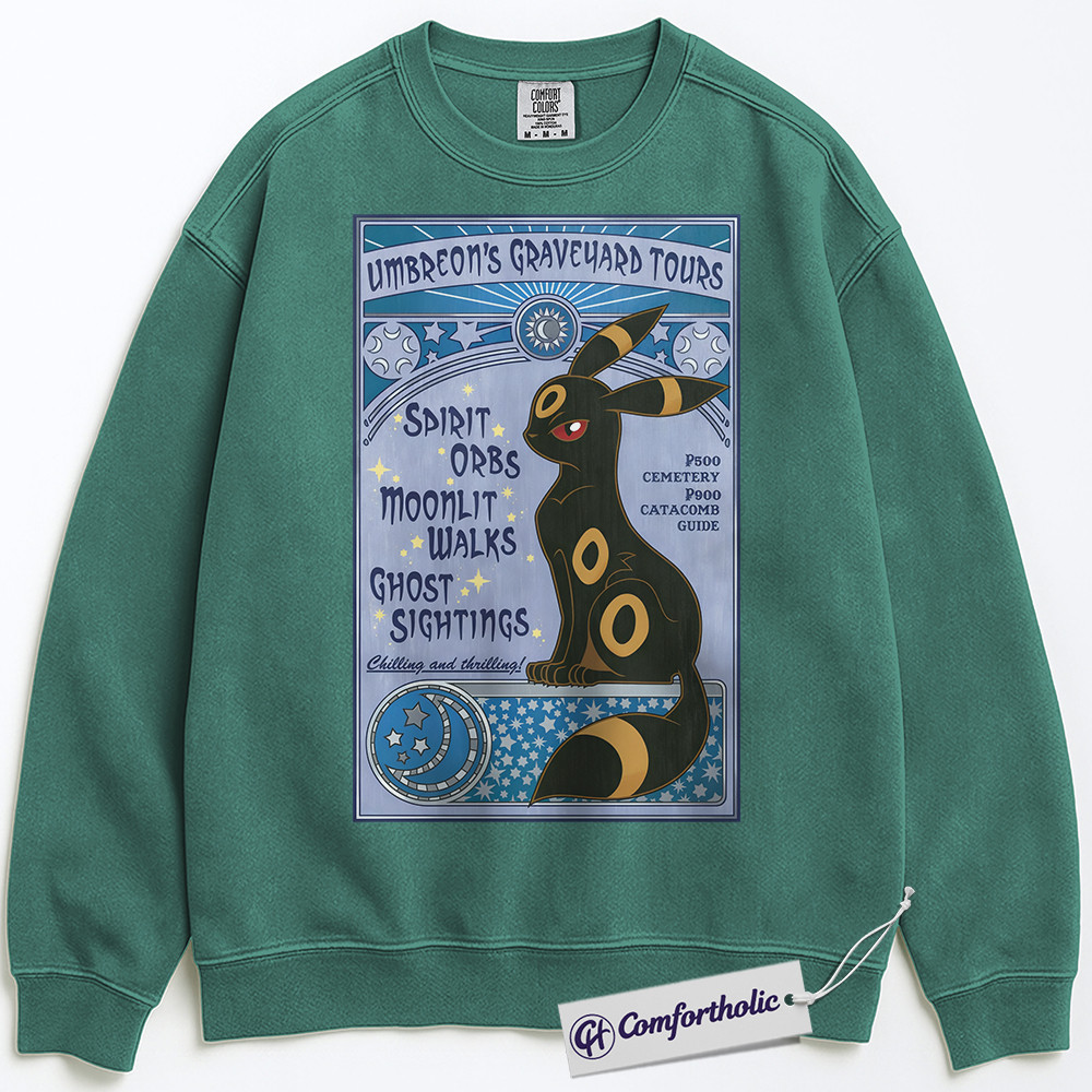 Umbreon Sweatshirt, PKM Sweatshirt, Anime Graphic Pullover, Comfort Colors Sweatshirt - Image 6