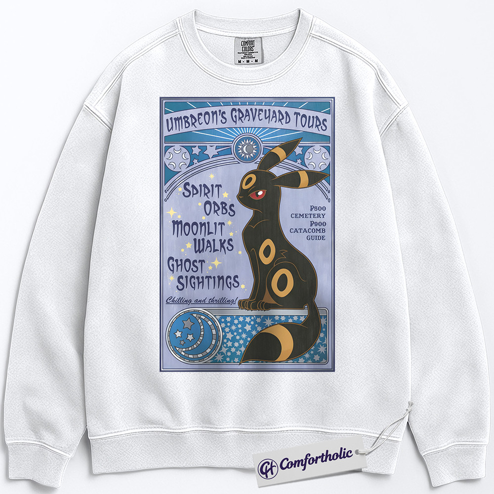 Umbreon Sweatshirt, PKM Sweatshirt, Anime Graphic Pullover, Comfort Colors Sweatshirt - Image 2