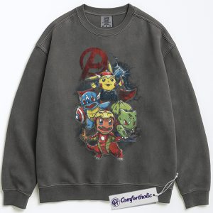 PKM Sweatshirt, Anime Graphic Pullover, Comfort Colors Sweatshirt