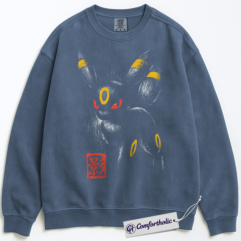 Umbreon Sweatshirt, PKM Sweatshirt, Anime Graphic Pullover, Comfort Colors Sweatshirt - Image 6