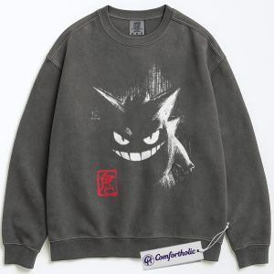 Gengar Sweatshirt, PKM Sweatshirt, Anime Graphic Pullover, Comfort Colors Sweatshirt