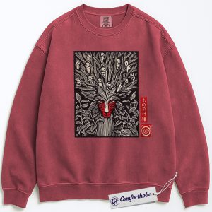 Alternative view of Princess Mononoke Sweatshirt, Studio Ghibli Sweatshirt, Anime Graphic Pullover, Comfort Colors Sweatshirt
