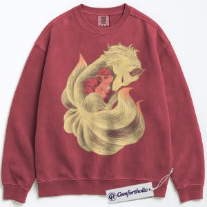 Ninetales Sweatshirt, Vulpix Sweatshirt, PKM Sweatshirt, Anime Graphic Pullover, Comfort Colors Sweatshirt