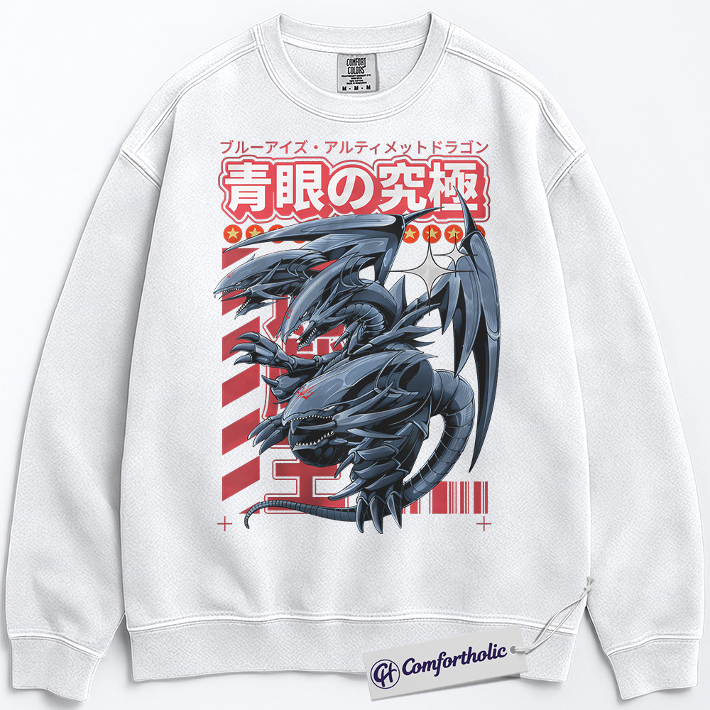 Blue Eyes Ultimate Dragon Sweatshirt, Anime Graphic Pullover, Comfort Colors Sweatshirt - Image 2