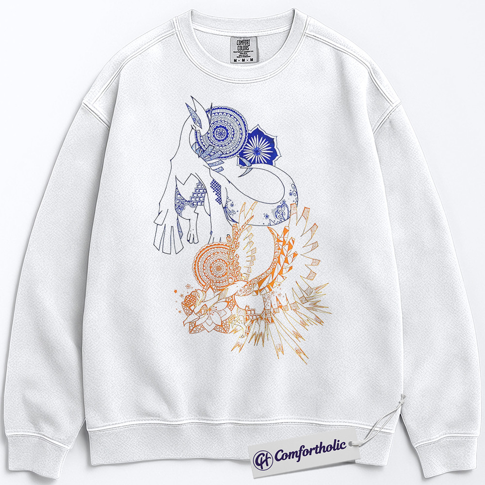 Lugia vs Ho-Oh Sweatshirt, PKM Sweatshirt, Anime Graphic Pullover, Comfort Colors Sweatshirt
