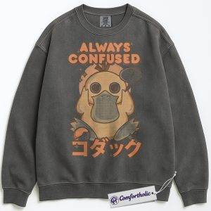 Psyduck Sweatshirt, PKM Sweatshirt, Anime Graphic Pullover, Comfort Colors Sweatshirt