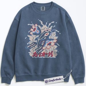 Kyogre Sweatshirt, PKM Sweatshirt, Anime Graphic Pullover, Comfort Colors Sweatshirt