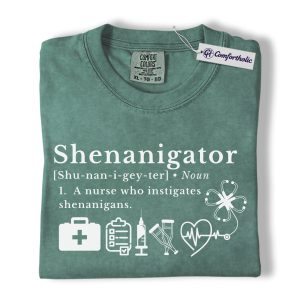 Shenanigator Nurse Shirt, Funny Nursing Definition Graphic Tee, RN LPN CNA Nurse Life T-Shirt, Gift for Nurses & Nursing Students, Comfort Colors Shirt