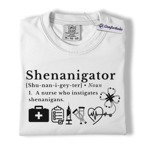 Alternative view of Shenanigator Nurse Shirt, Funny Nursing Definition Graphic Tee, RN LPN CNA Nurse Life T-Shirt, Gift for Nurses & Nursing Students, Comfort Colors Shirt