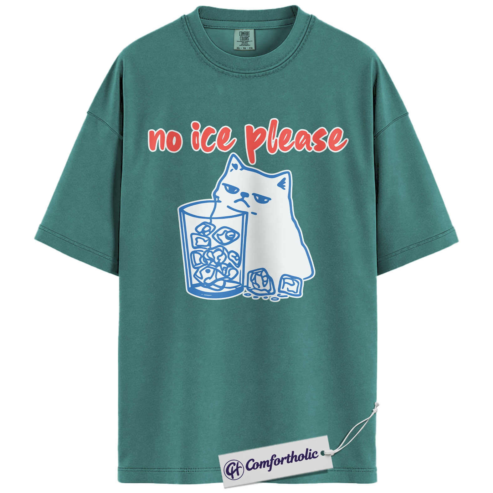 No Ice Please Cat Shirt, Sassy Line Art Kitty Graphic Tee, Funny Beverage Humor T-Shirt, Gift for Cat Moms, Comfort Colors Shirt - Image 13