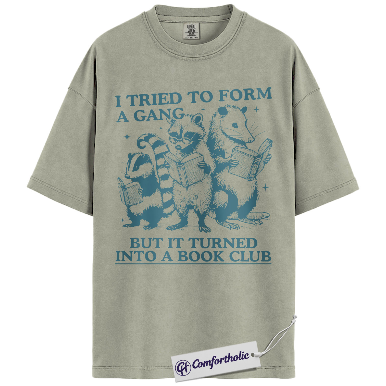 Book Club Shirt, I Tried to Form a Gang Quote Graphic Tee, Funny Book Lover Reading T-Shirt, Gift for Readers Librarians & Bookworms, Comfort Colors Shirt - Image 6