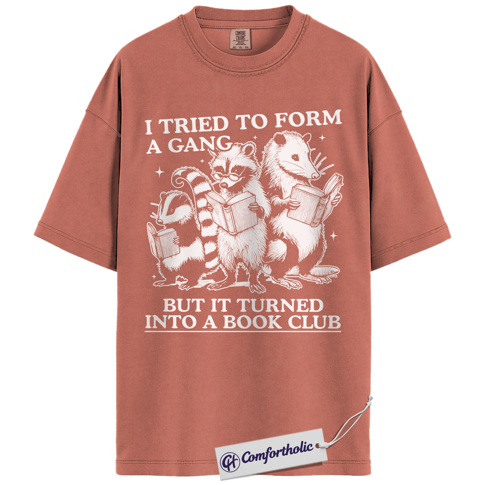 Book Club Shirt, I Tried to Form a Gang Quote Graphic Tee, Funny Book Lover Reading T-Shirt, Gift for Readers Librarians & Bookworms, Comfort Colors Shirt - Image 7