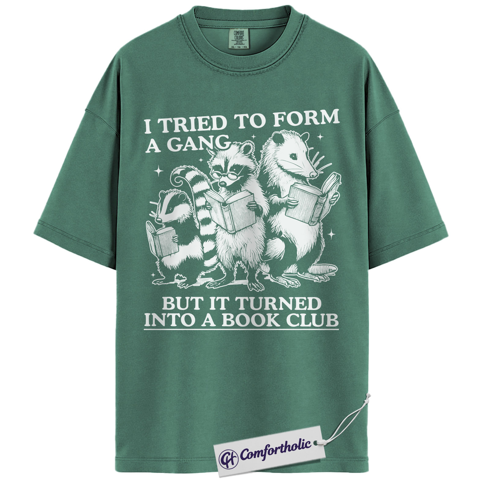 Book Club Shirt, I Tried to Form a Gang Quote Graphic Tee, Funny Book Lover Reading T-Shirt, Gift for Readers Librarians & Bookworms, Comfort Colors Shirt - Image 10