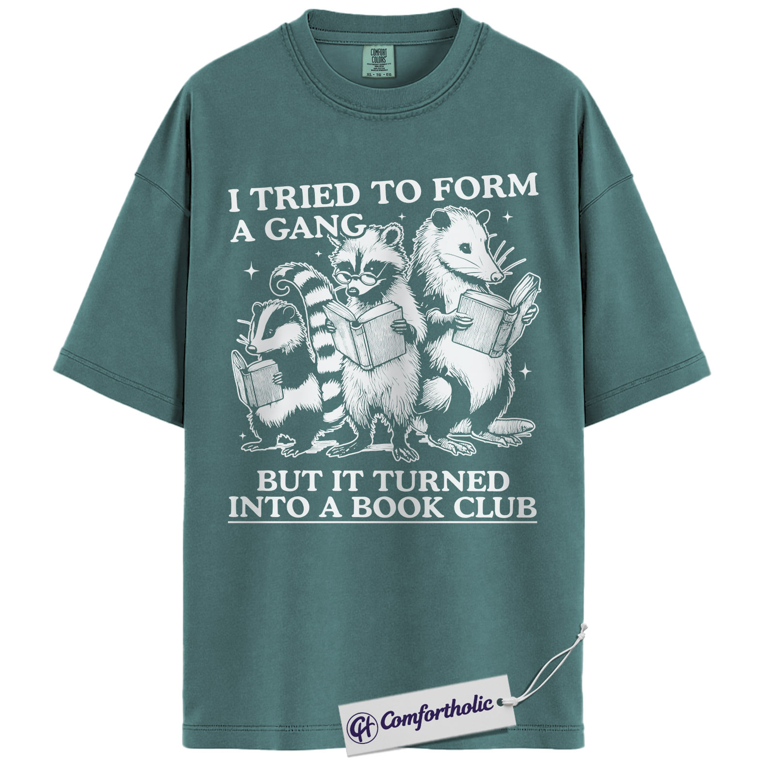 Book Club Shirt, I Tried to Form a Gang Quote Graphic Tee, Funny Book Lover Reading T-Shirt, Gift for Readers Librarians & Bookworms, Comfort Colors Shirt - Image 11