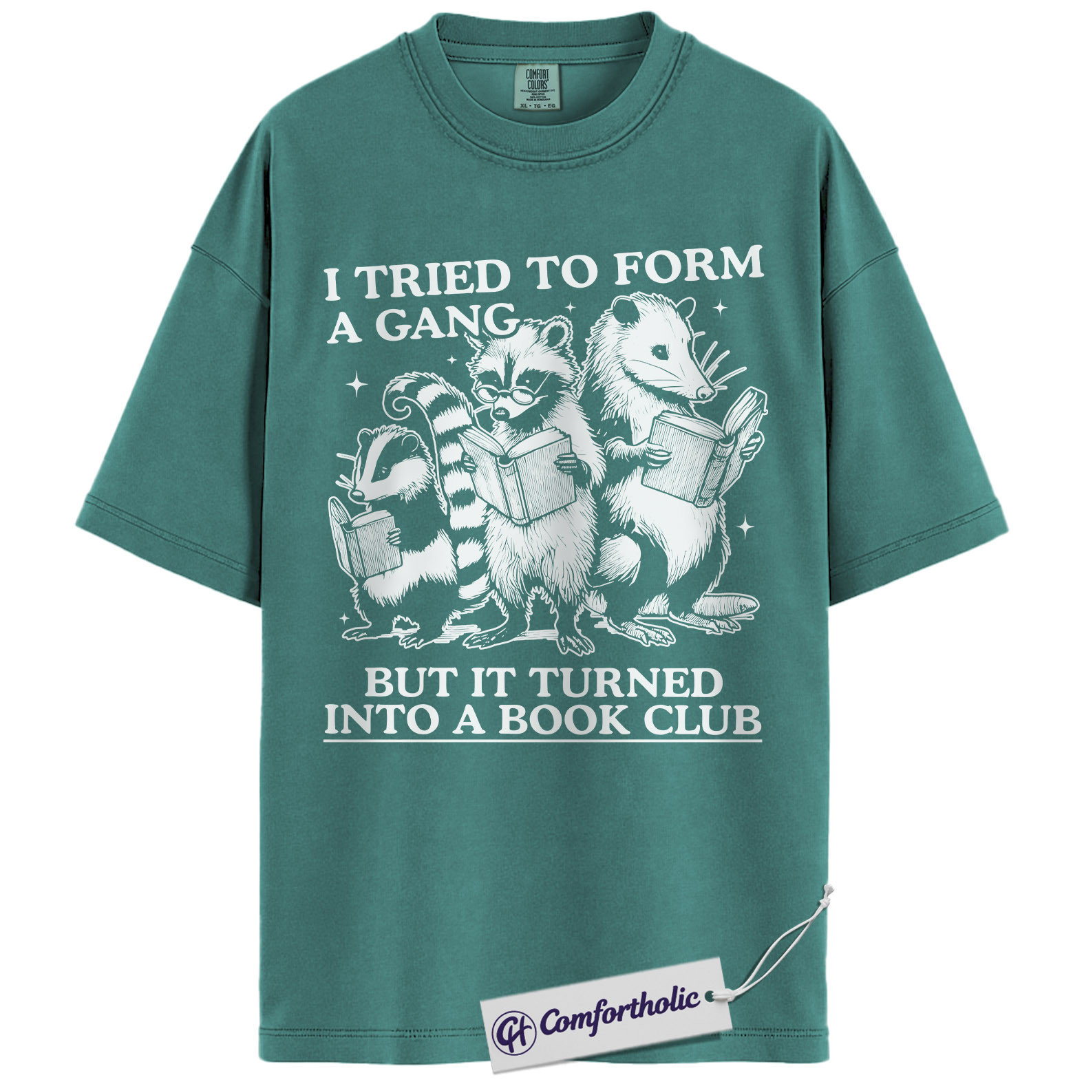 Book Club Shirt, I Tried to Form a Gang Quote Graphic Tee, Funny Book Lover Reading T-Shirt, Gift for Readers Librarians & Bookworms, Comfort Colors Shirt - Image 13