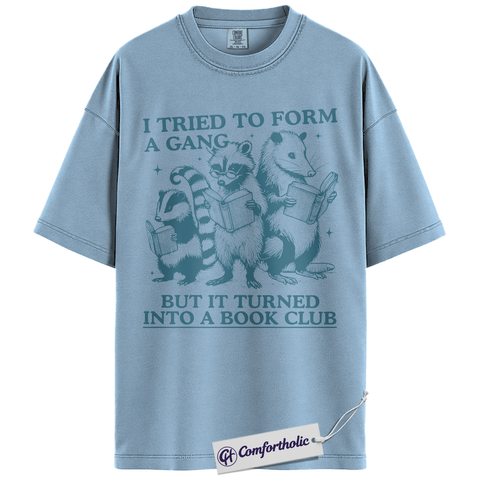 Book Club Shirt, I Tried to Form a Gang Quote Graphic Tee, Funny Book Lover Reading T-Shirt, Gift for Readers Librarians & Bookworms, Comfort Colors Shirt - Image 14