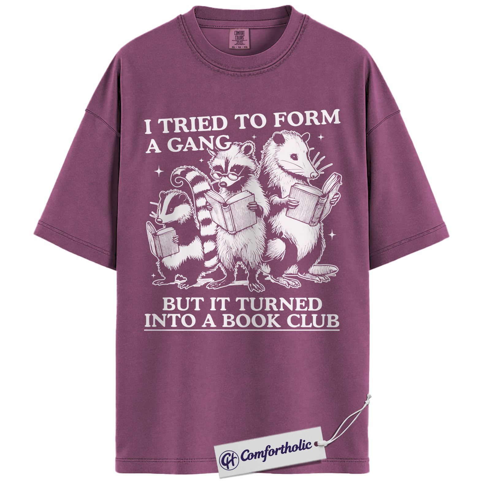 Book Club Shirt, I Tried to Form a Gang Quote Graphic Tee, Funny Book Lover Reading T-Shirt, Gift for Readers Librarians & Bookworms, Comfort Colors Shirt - Image 15