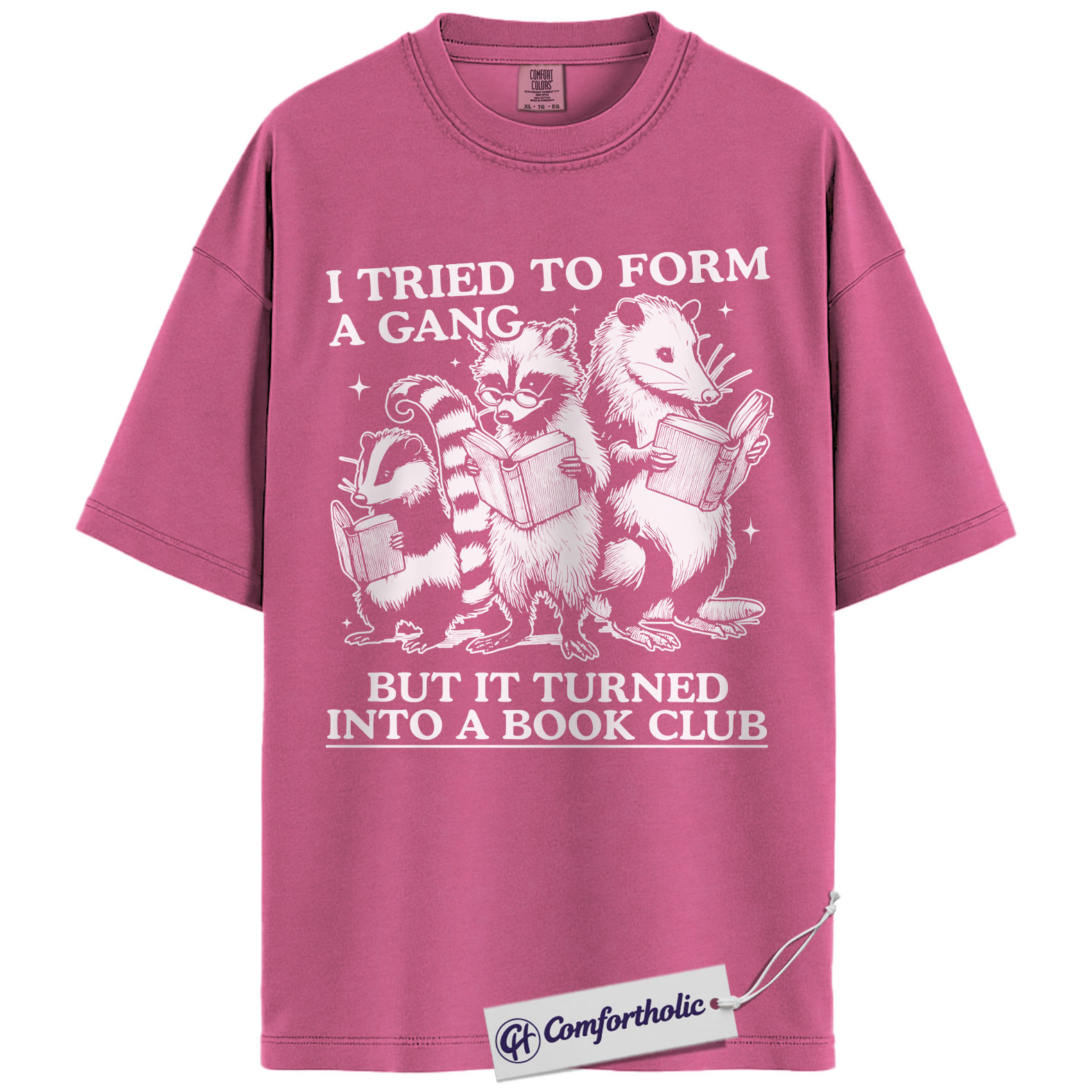 Book Club Shirt, I Tried to Form a Gang Quote Graphic Tee, Funny Book Lover Reading T-Shirt, Gift for Readers Librarians & Bookworms, Comfort Colors Shirt - Image 16