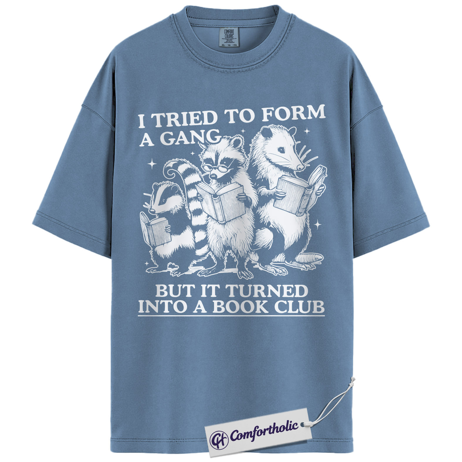 Book Club Shirt, I Tried to Form a Gang Quote Graphic Tee, Funny Book Lover Reading T-Shirt, Gift for Readers Librarians & Bookworms, Comfort Colors Shirt - Image 17