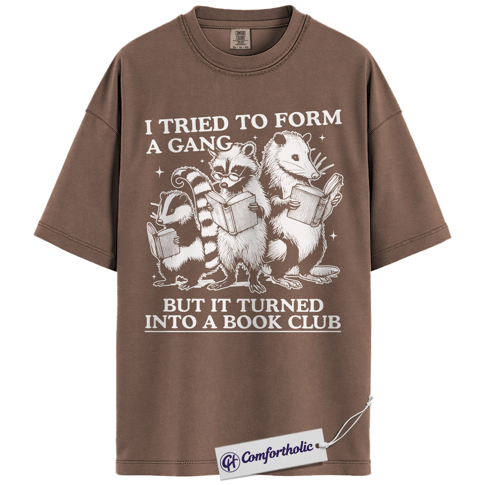 Book Club Shirt, I Tried to Form a Gang Quote Graphic Tee, Funny Book Lover Reading T-Shirt, Gift for Readers Librarians & Bookworms, Comfort Colors Shirt - Image 19