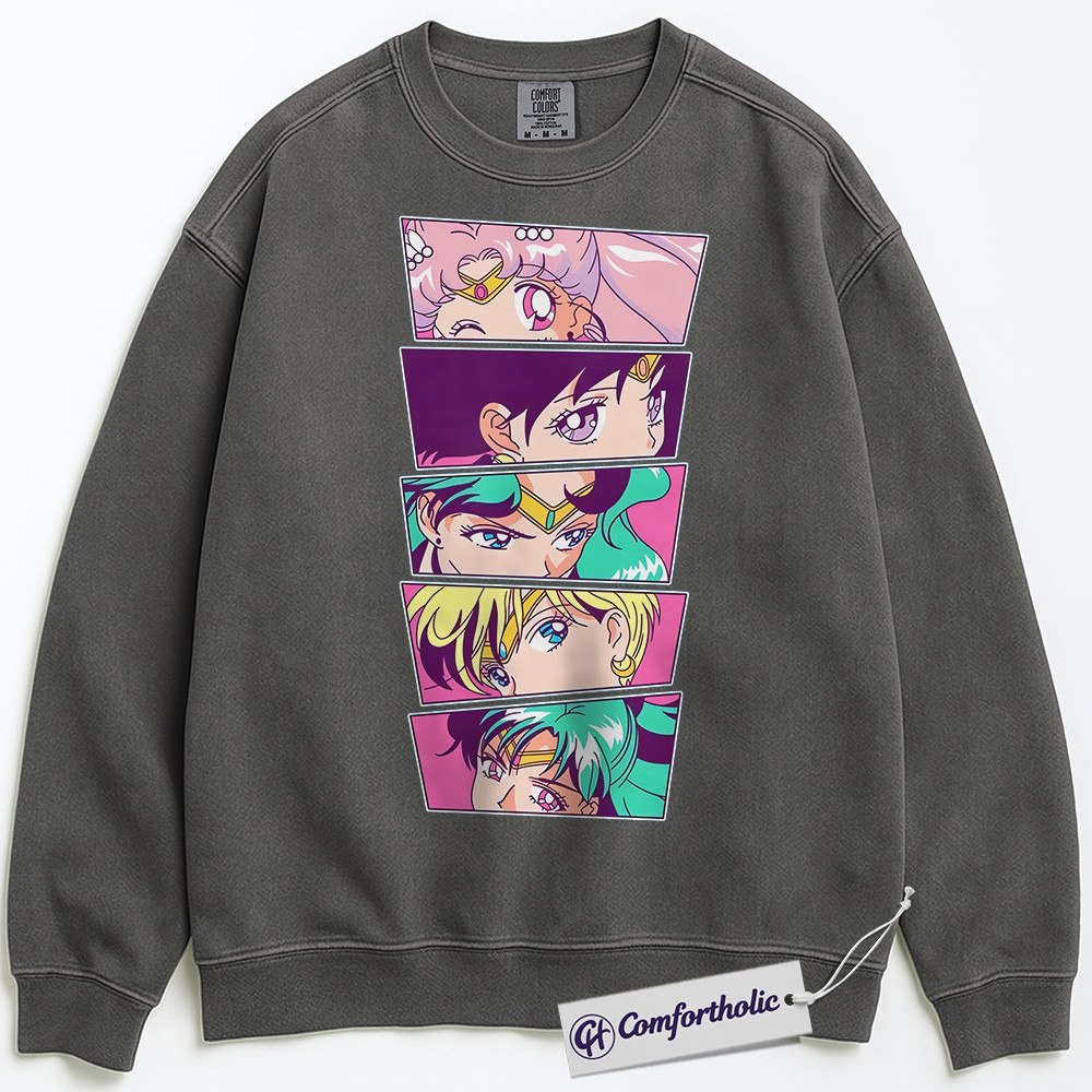 Sailor Moon Sweatshirt, Anime Graphic Pullover, Comfort Colors Sweatshirt - Image 4