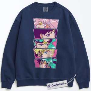 Alternative view of Sailor Moon Sweatshirt, Anime Graphic Pullover, Comfort Colors Sweatshirt