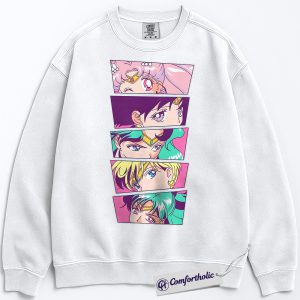 Sailor Moon Sweatshirt, Anime Graphic Pullover, Comfort Colors Sweatshirt